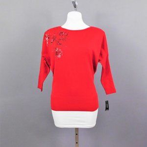 Alfani Women Sweater Red S New